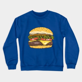 Burger Hand Drawn Crewneck Sweatshirt